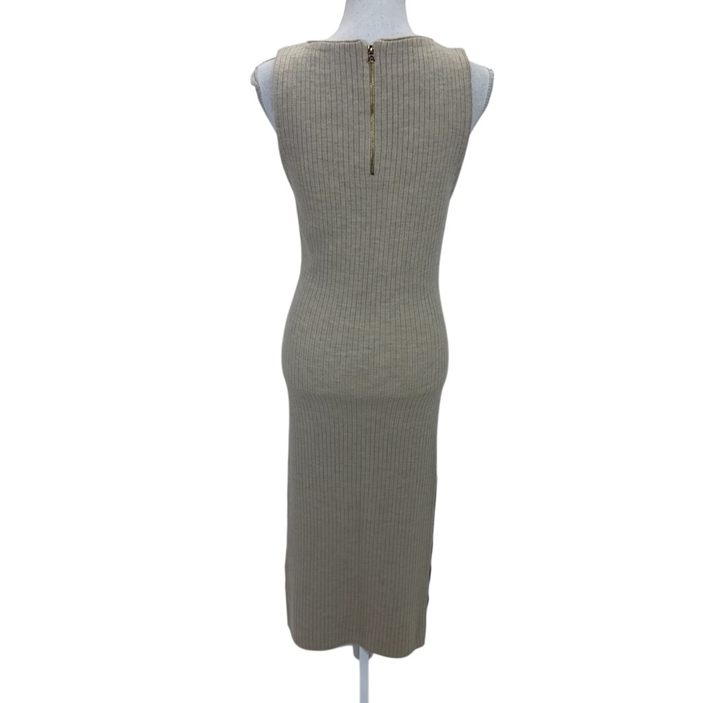 Alice + Olivia Jenner Wool Knit Dress XL Light Tan - Picture 12 of 16